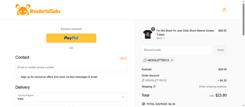 First Order Discount - Unlock 10% Off by WonderfulSubs for New Users